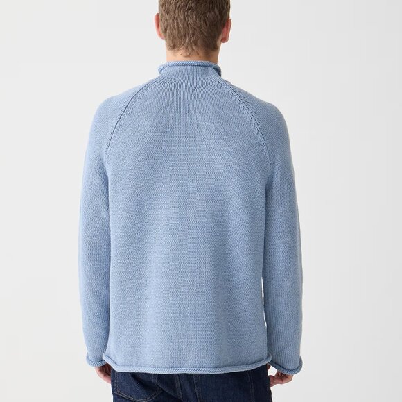NWT J Crew Rollneck Sweater in Light Blue - Picture 3 of 4